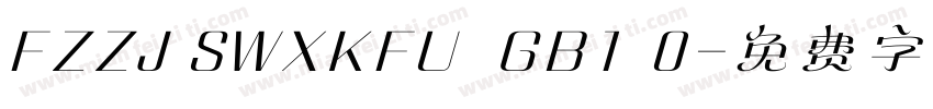 FZZJ SWXKFU  GB1 0字体转换